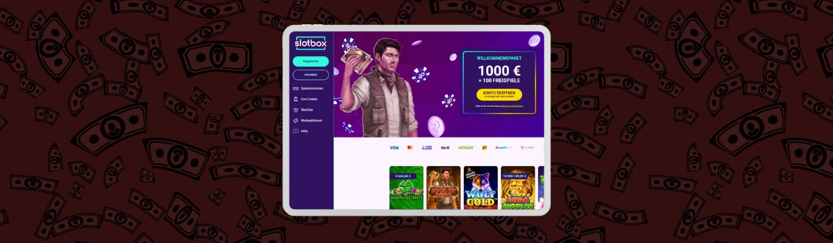 Screenshot von Slotbox Casino in Österreich.